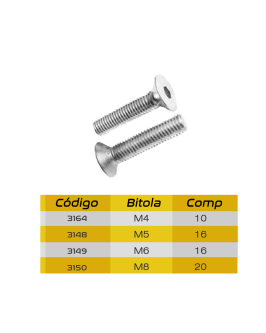 Foto do produto Parafuso allen com cabeça chata