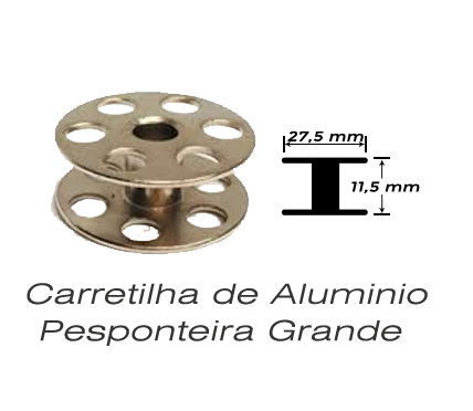 Imagem do produto Carretilha/Bobina de alumínio Pesponteira grande